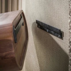 Table de chevet suspendue bois d'acacia foncé 1 tiroir NAKO