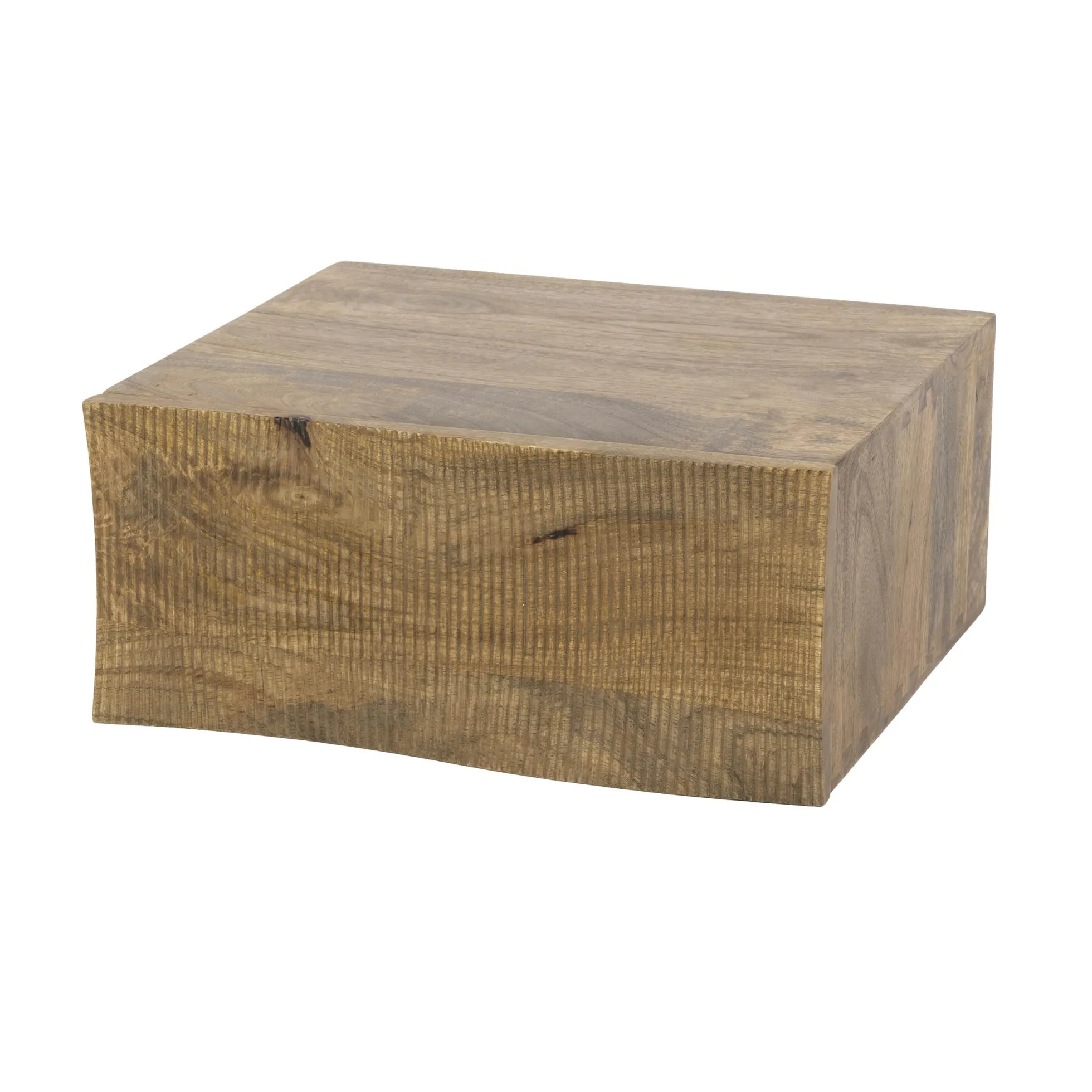 Table de chevet suspendue 1 tiroir bois rainuré 40 cm DELHI