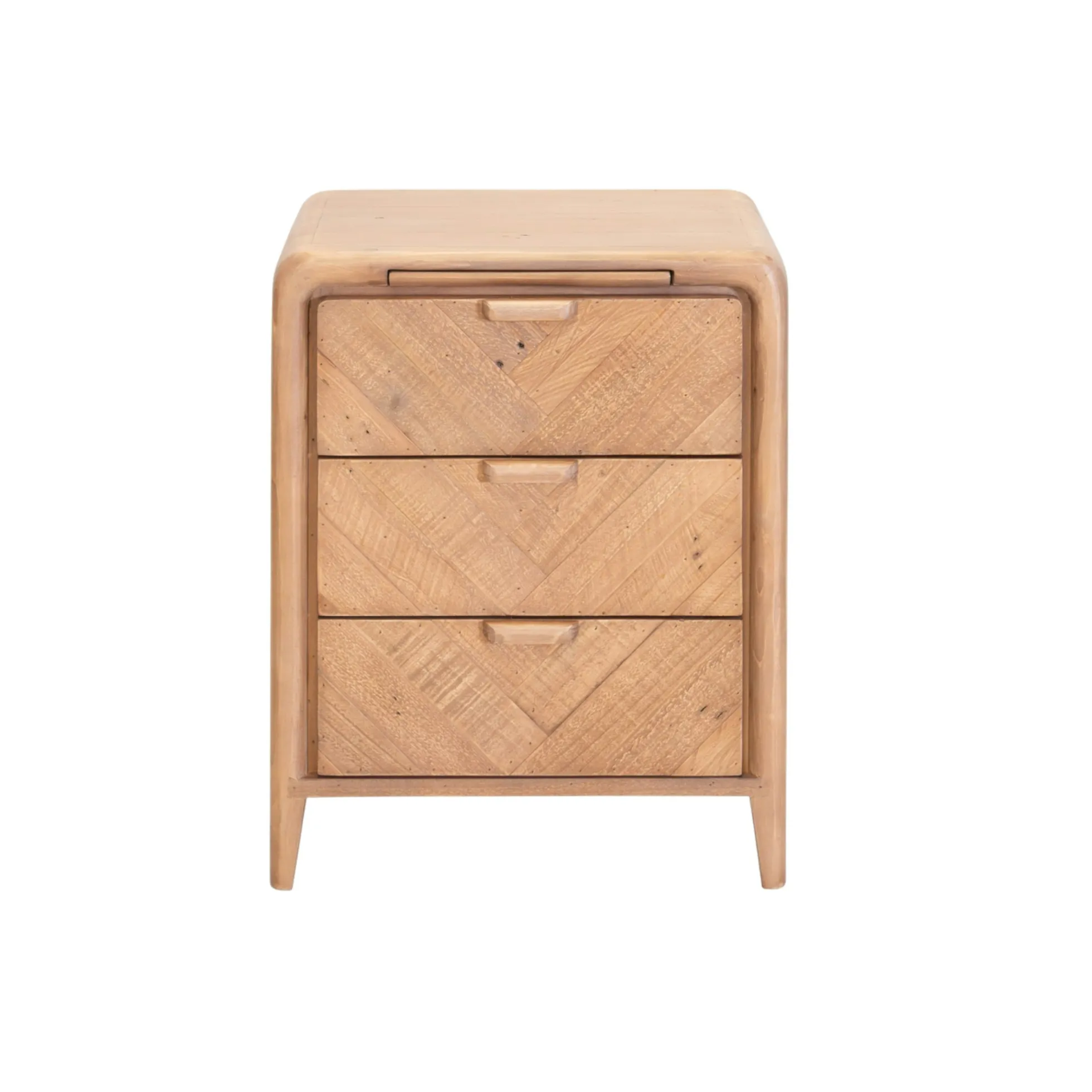 Table de chevet 3 tiroirs bois recyclé 55 cm KEARNEY