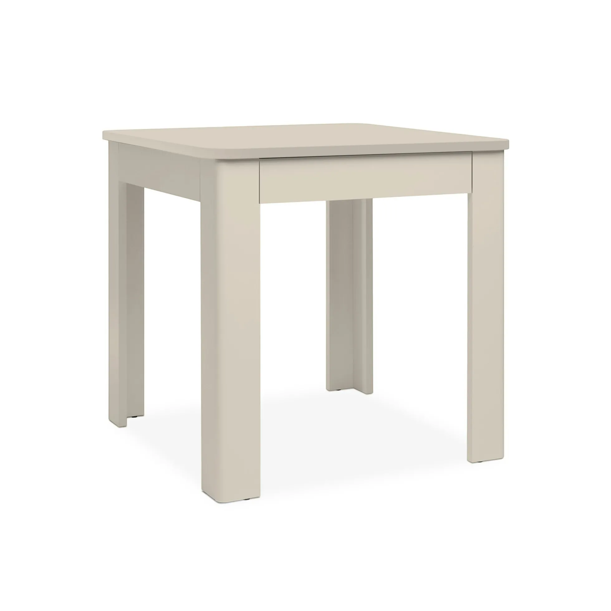 Table de cuisine carrée beige avec tiroir à couverts ALVA