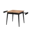 Table de cuisine extensible effet pin 80-160 cm UMEA