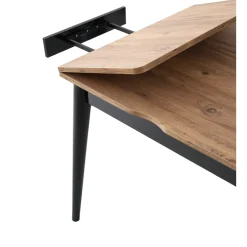 Table de cuisine extensible effet pin 80-160 cm UMEA