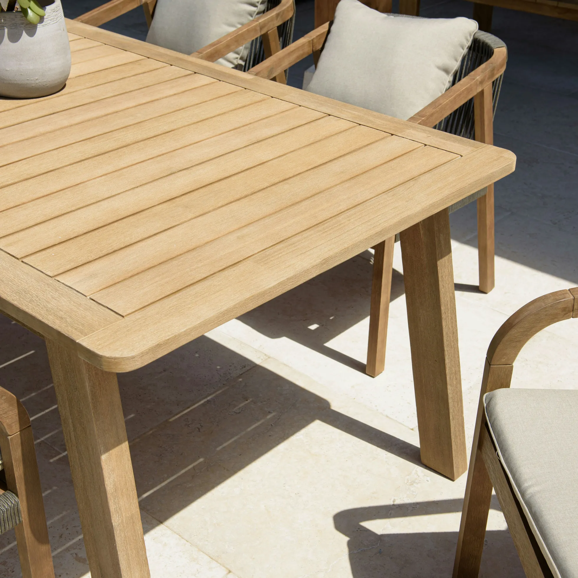 Table de jardin acacia naturel 200 cm BAHIA