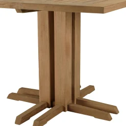 Table de jardin carrée teck recyclé naturel 110x110 MANY