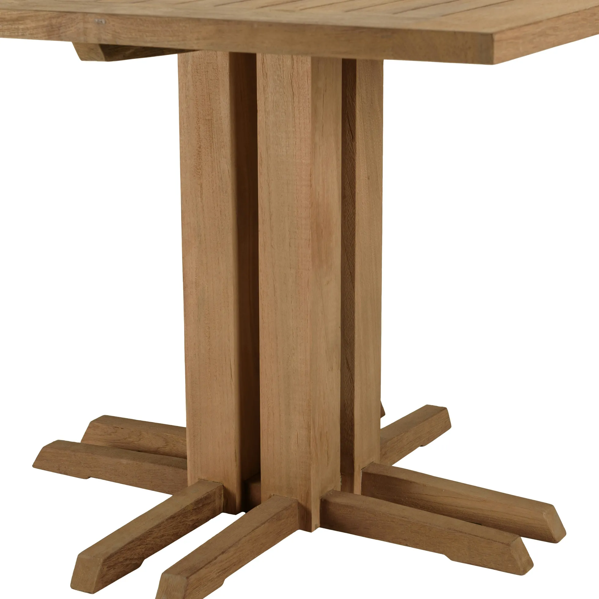 Table de jardin carrée teck recyclé naturel 110x110 MANY