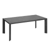 Table de jardin en aluminium + 6 fauteuils anthracite LIGO