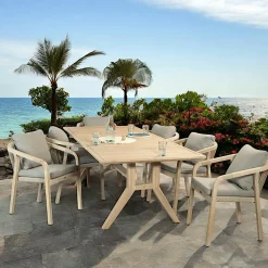 Table de jardin en bois d'acacia 220 cm IBIZA