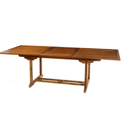 Table de jardin en teck huilé rectangle extensible 180/240x100x75 MACAO
