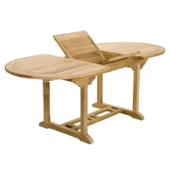 Table de jardin en Teck ovale extensible 150/200X90cm SUMMER