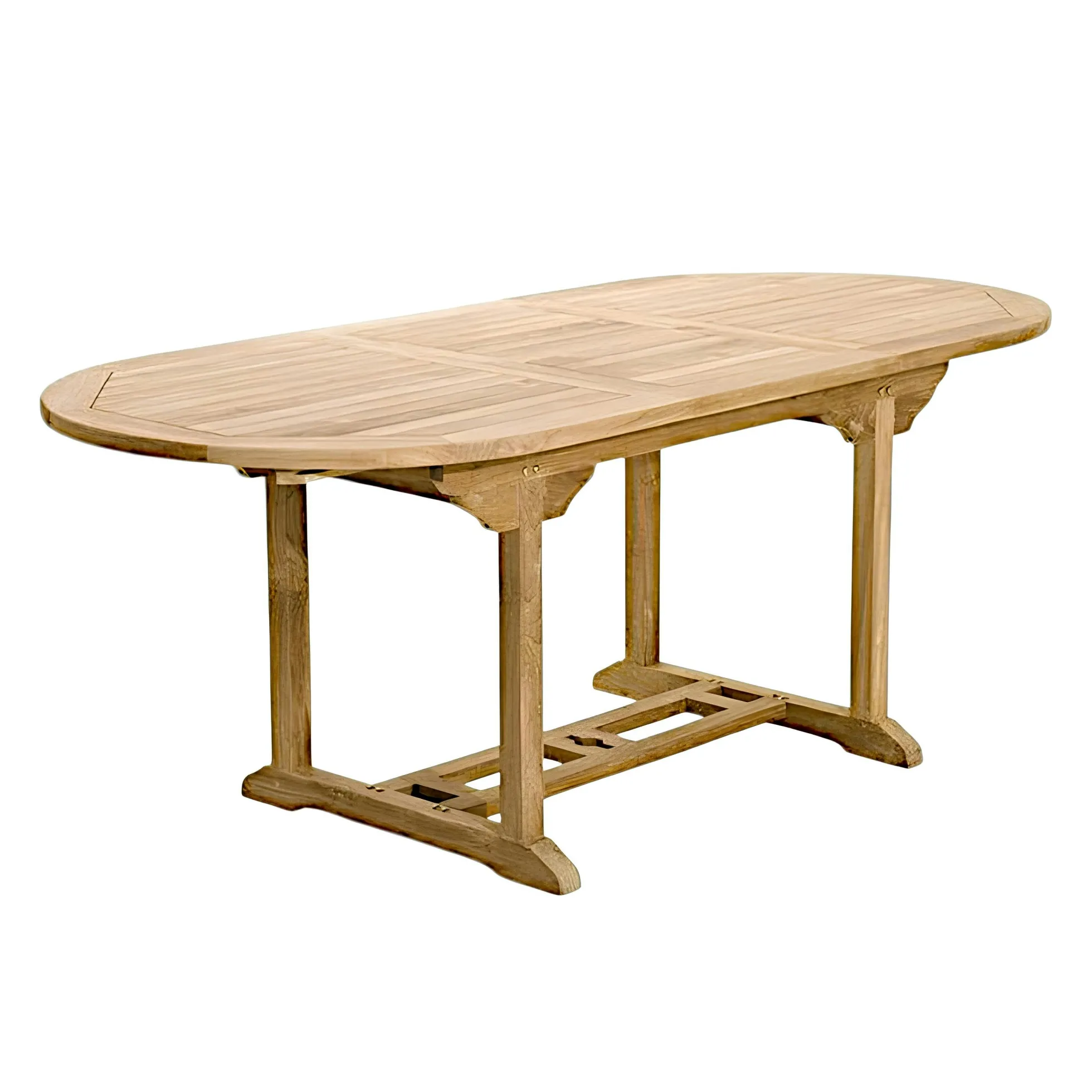 Table de jardin en Teck ovale extensible 150/200X90cm SUMMER