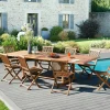 Table de jardin extensible en Teck huilé massif 200/300x120x75cm MACAO