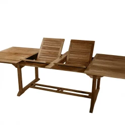 Table de jardin extensible en Teck huilé massif 200/300x120x75cm MACAO