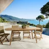 Table de jardin extensible en acacia huilé 150/200x100cm OSTIA