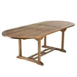 Table de jardin extensible ovale en teck 180/240 MACAO