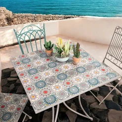 Table de jardin motif rosace 78 cm GRENADE