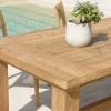 Table de jardin pieds droits teck recyclé naturel 220 cm MANY