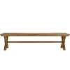 Table de jardin pieds en croix teck recyclé naturel 320 cm MANY