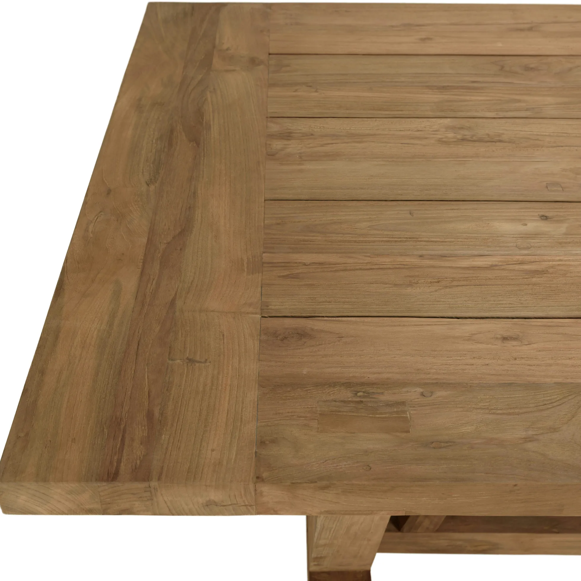 Table de jardin pieds en V teck recyclé naturel 220 cm MANY