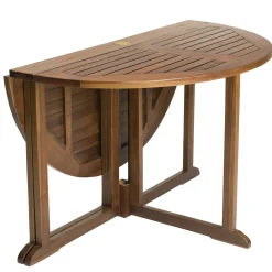Table de jardin pliante papillon en teck 120 cm MACAO