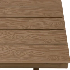 Table de jardin rectangulaire 140 cm couleur bois ajouré GIJON