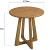 Table de jardin ronde 70 cm en teck recyclé ORIA