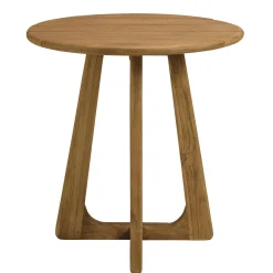 Table de jardin ronde 70 cm en teck recyclé ORIA