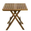 Table de pique-nique carrée en teck 50 cm MACAO