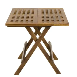 Table de pique-nique carrée en teck 50 cm MACAO