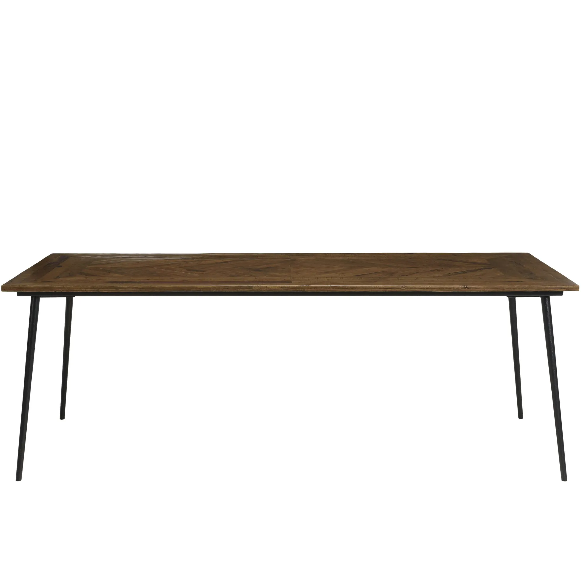 Table de repas bois recyclé motif épis 220 cm KORKAI