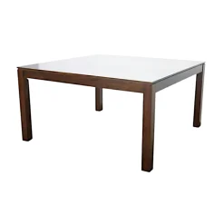 Table de repas carrée Hévéa 150x150x76cm HELENA