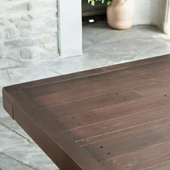 Table de repas extensible bois brun recyclé 180-240 cm SAMOA