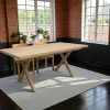 Table de Repas Hévéa avec pieds en croix 180x90x76cm BALTIC