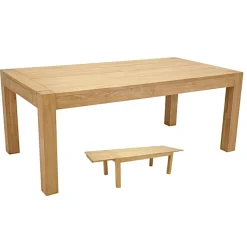 Table de repas Hévéa extensible 190/290x100x76cm ATTAN