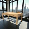 Table de Repas Hévéa façade Persienne 180x90x76cm NEW ORLEANS