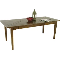 Table de repas Hévéa 2 tiroirs 200x90x76cm MAORI TRADITION