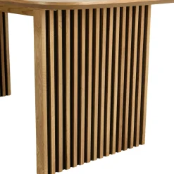Table de repas moderne angles arrondis pieds baguette AMSTERDAM