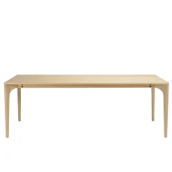 Table de repas moderne naturelle pieds chêne massif 220 cm PANAMA