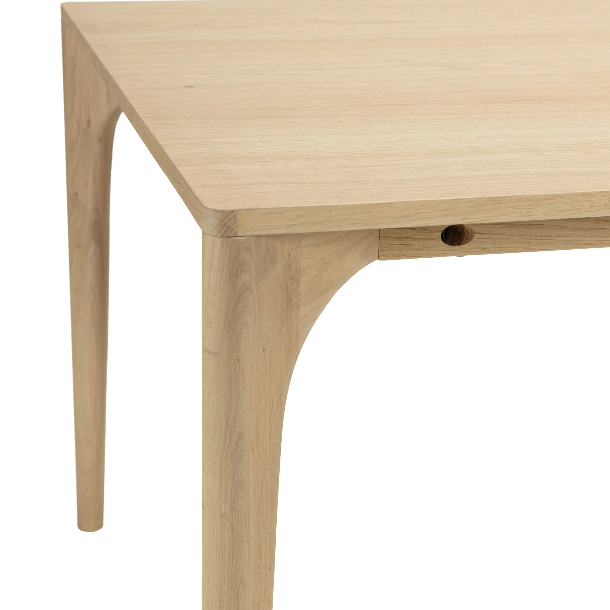 Table de repas moderne naturelle pieds chêne massif 220 cm PANAMA