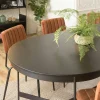 Table de repas ovale en bois noir 240 cm CORUMBA