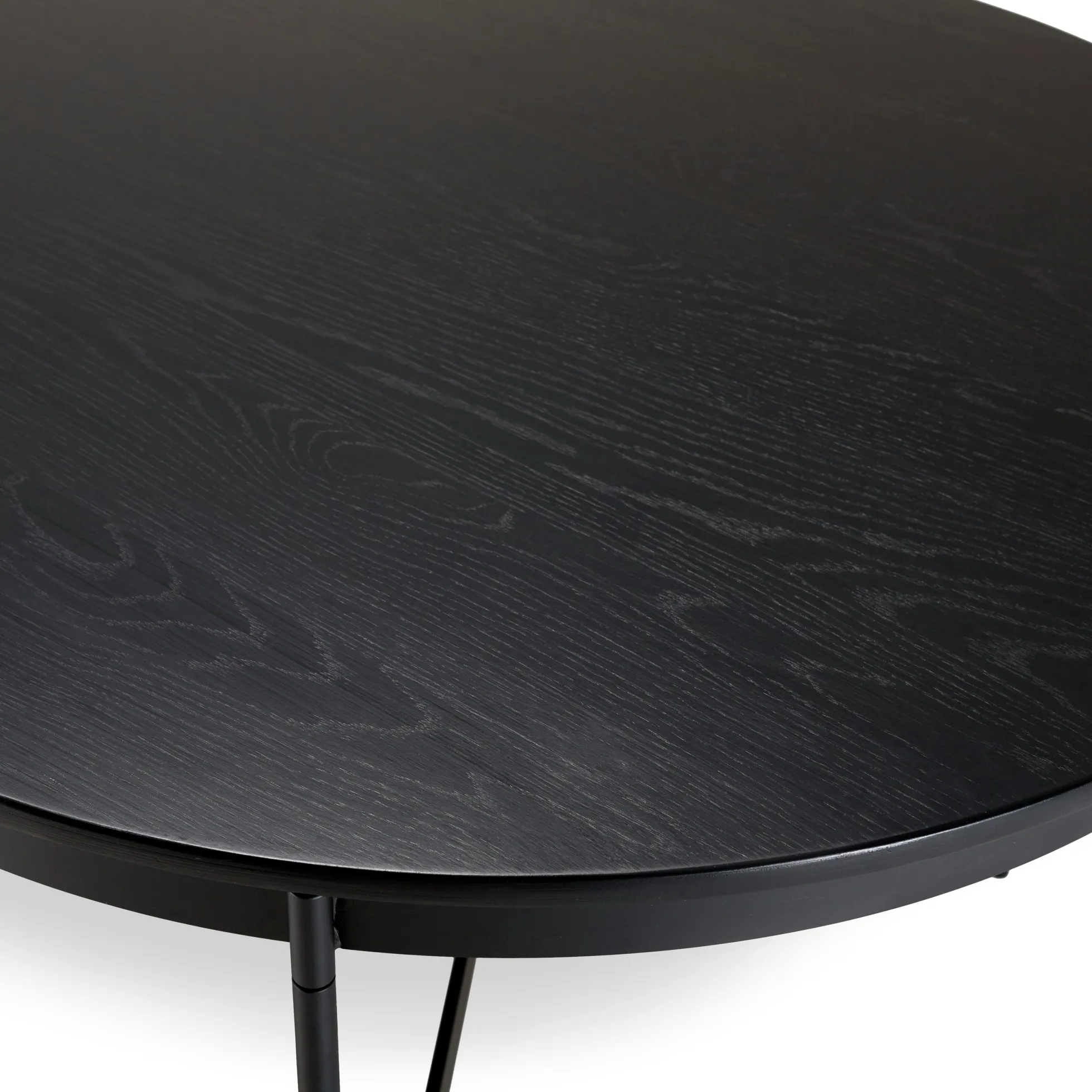 Table de repas ovale en bois noir 240 cm CORUMBA