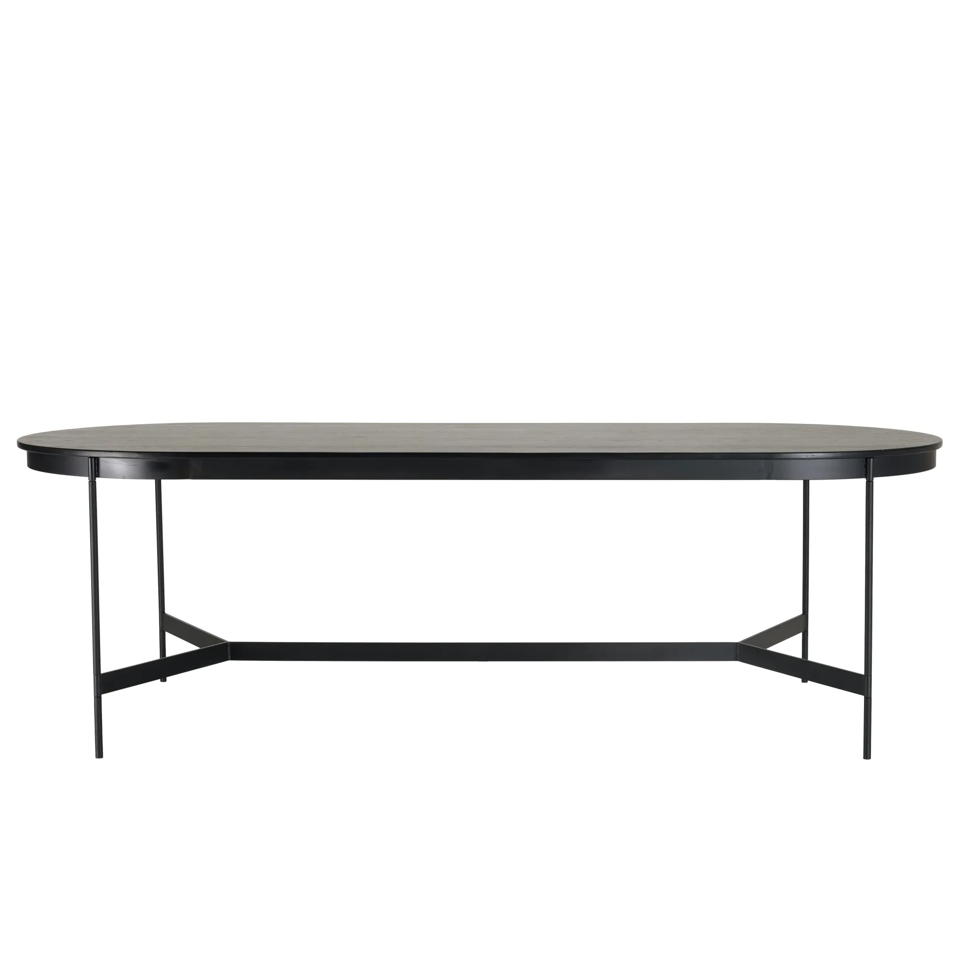Table de repas ovale en bois noir 240 cm CORUMBA