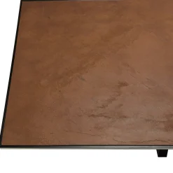 Table de repas rectangulaire bois effet pierre rouille 220 cm BIHAR