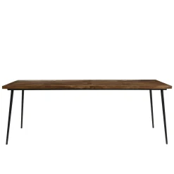 Table de repas rectangulaire bois recyclé marqueterie 220 cm KORKAI