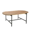 Table de repas teck recyclé bords arrondis 240 cm TRANI