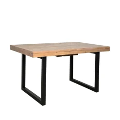 Table de salle à manger extensible en bois recyclé 140-180 cm AUCKLAND