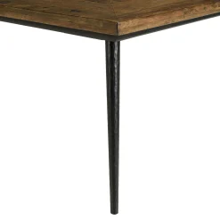Table de salon bois recyclé motif épis KORKAI