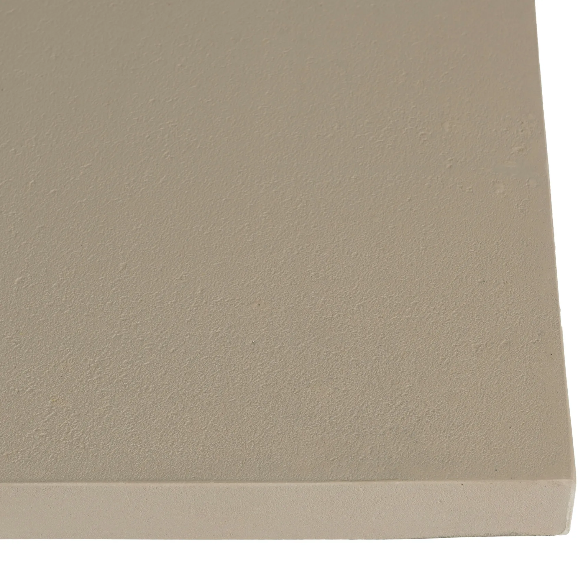Table de salon carrée béton beige pieds bois croisés DIKA