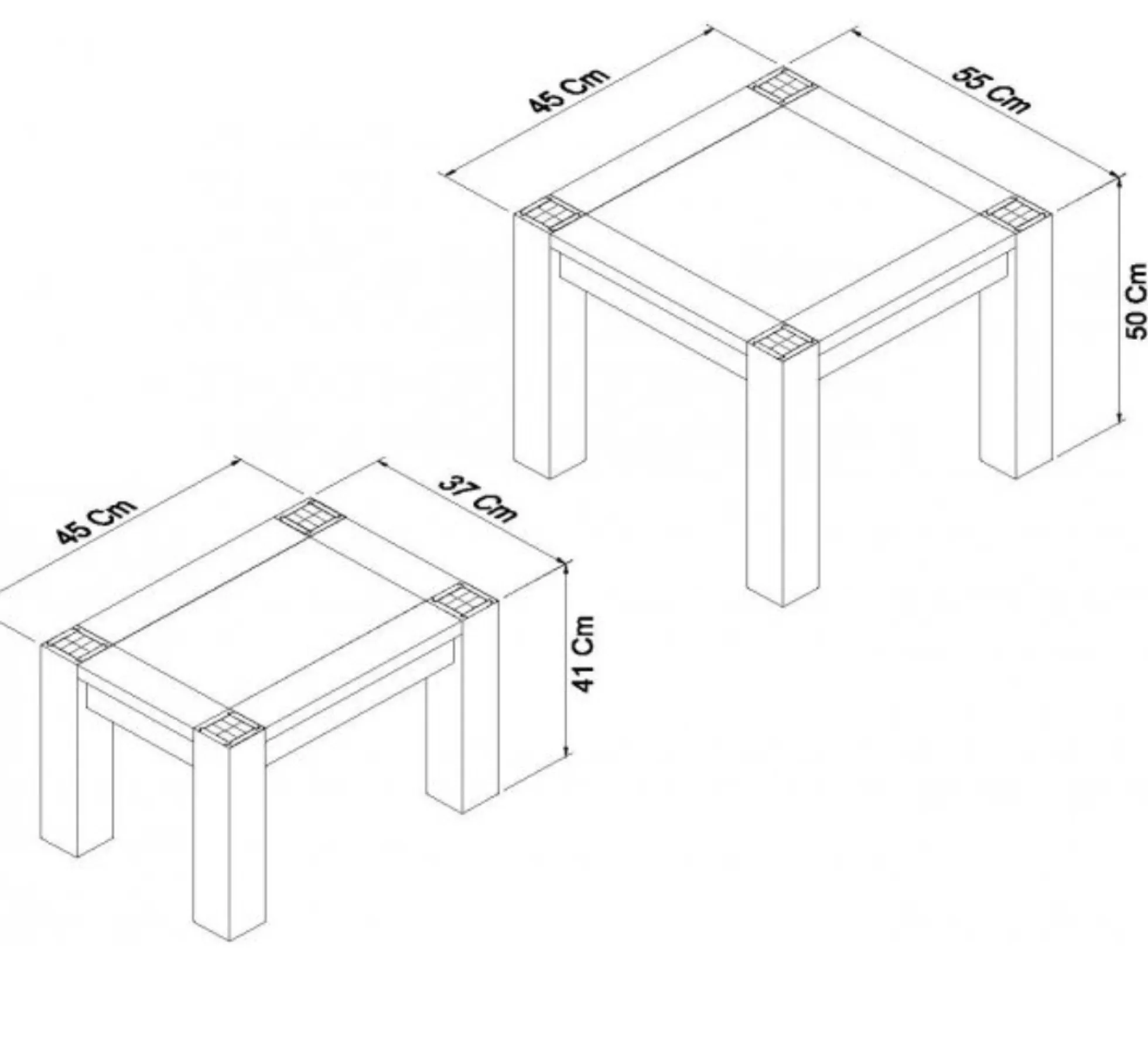 Table de salon gigogne (lot de 2) ALTA