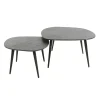 Table de salon organique avec plateau forme carrée (lot de 2) RALF