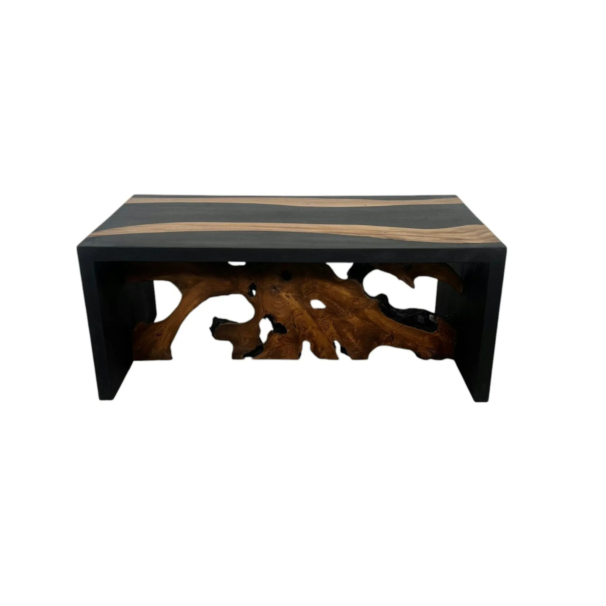 Table de salon racine noire et naturelle ARIZONA